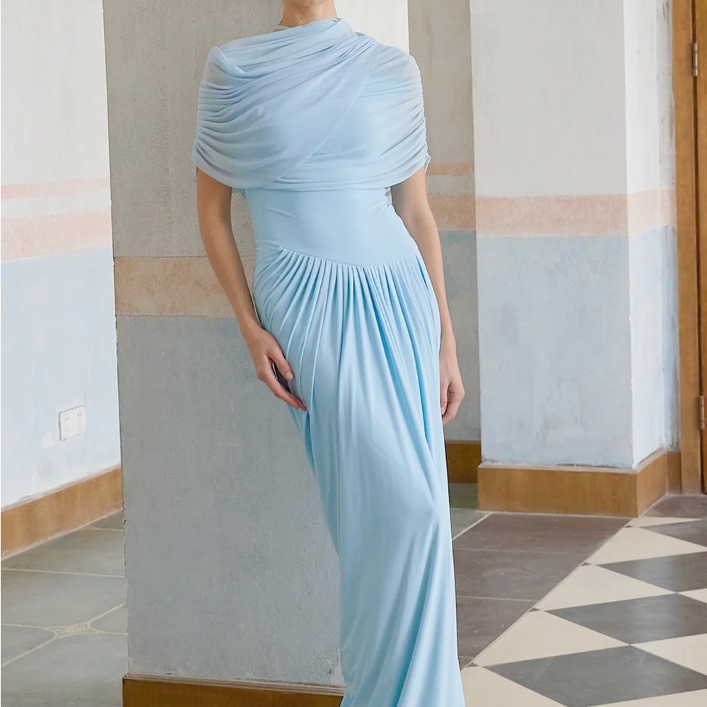 Miss Rosier Baby Blue Gown size Small NWT